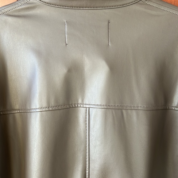 Oak+Fort Faux Leather Shacket- XXS-XS - Picture 7 of 11